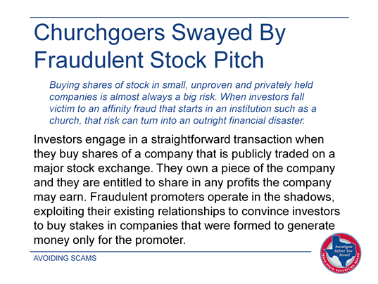 Example of Unregistered investments Example of Unregistered investments